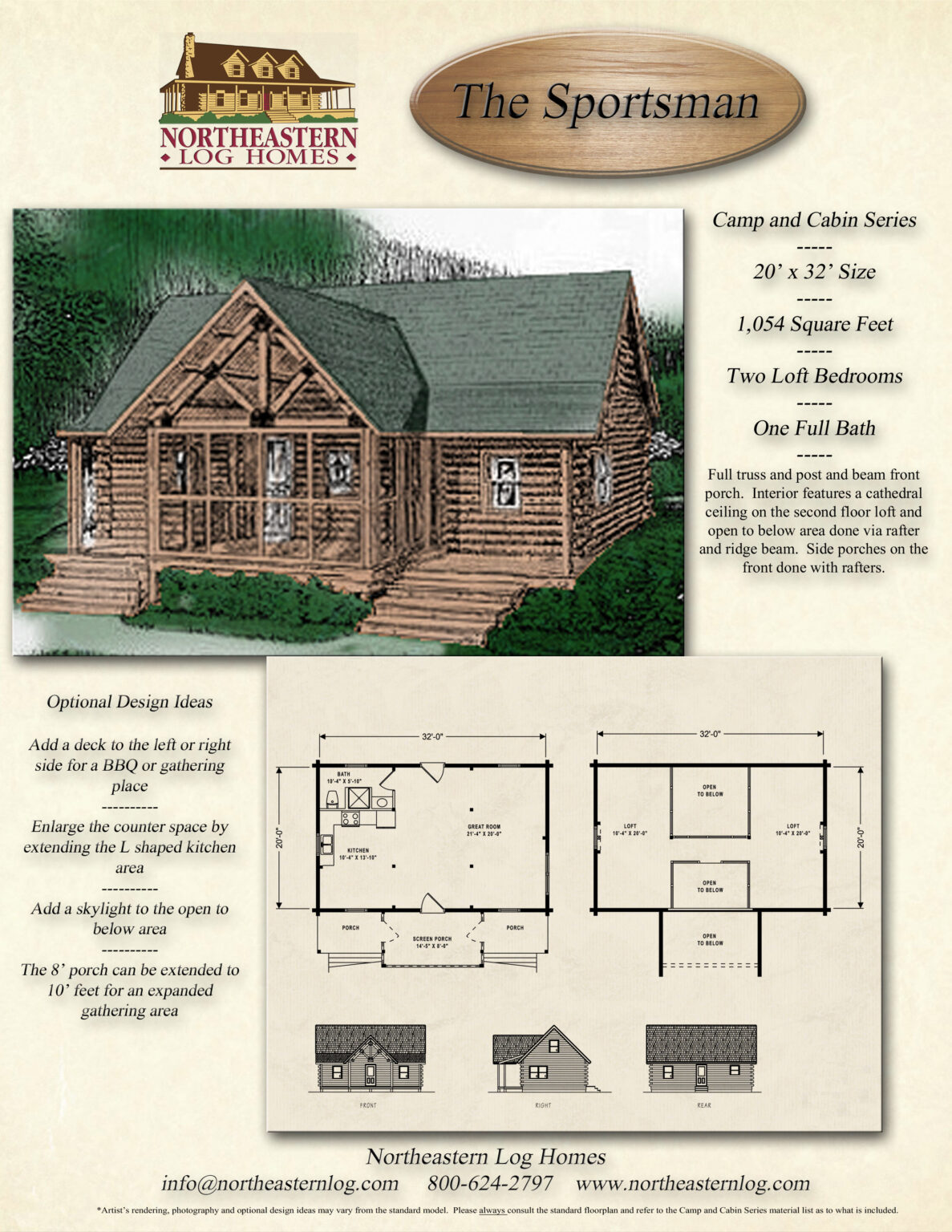 The Sportsman Northeastern Log Homes